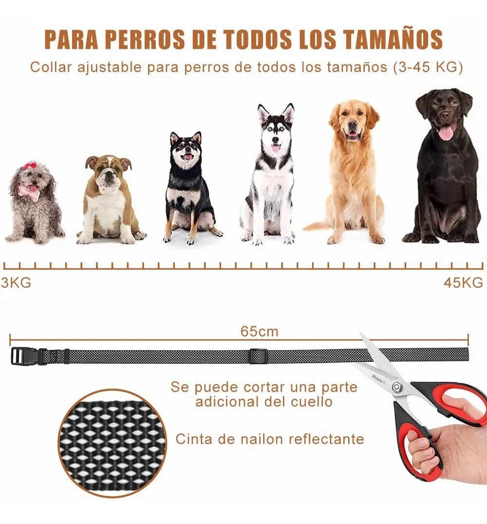 Anti ladrido Perro Entrenamiento Collar Eléctrico Automático