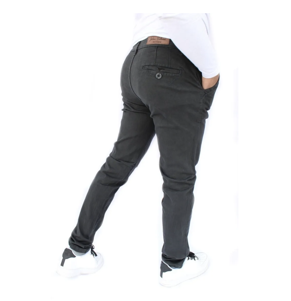 Pantalón Skinny de Gabardina Stretch para Hombre John Silver.