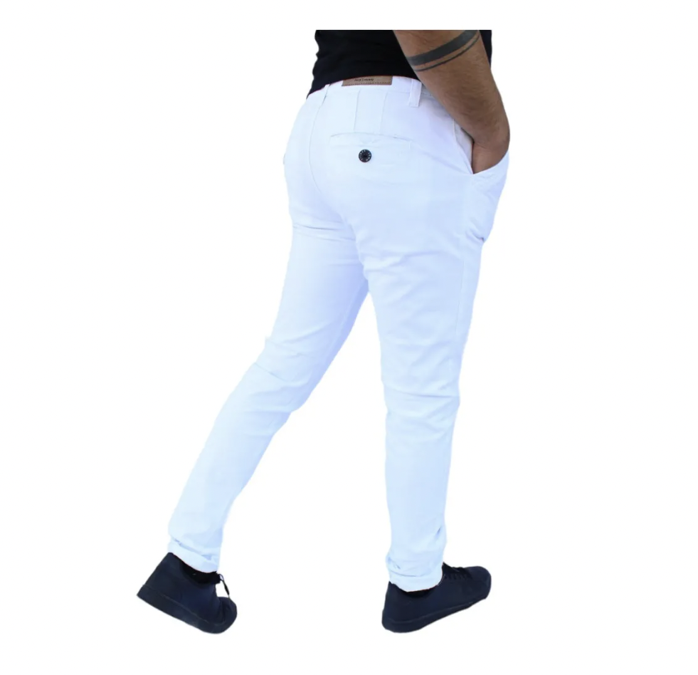 Pantalón Skinny de Gabardina Stretch para Hombre John Silver.