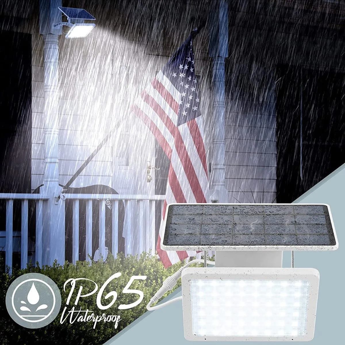 Lampara Solar 48 Led Exterior 5500ma Blanco