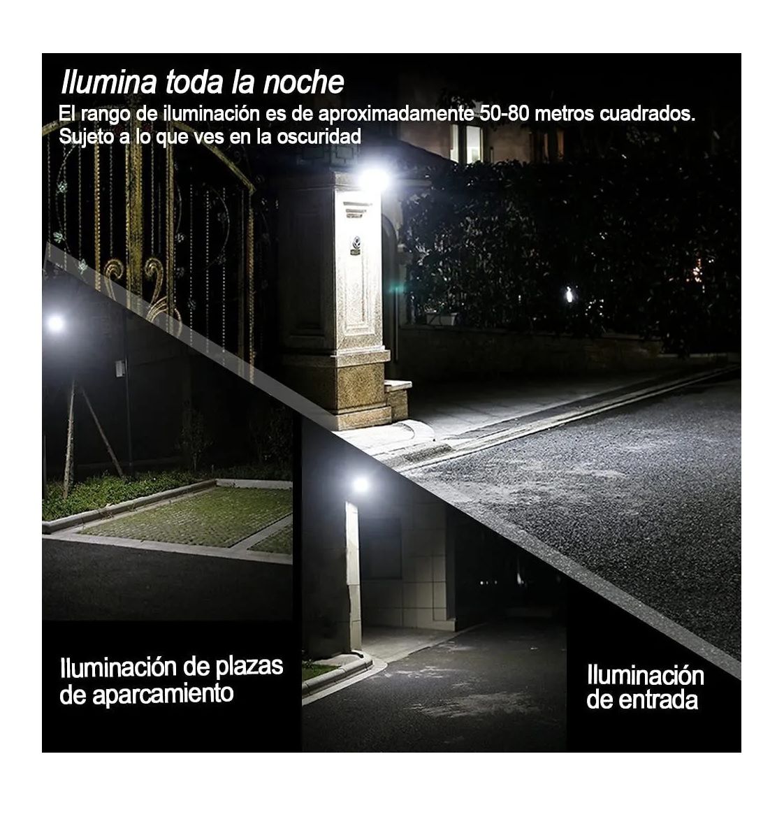 Lampara Solar 48 Led Exterior 5500ma Blanco