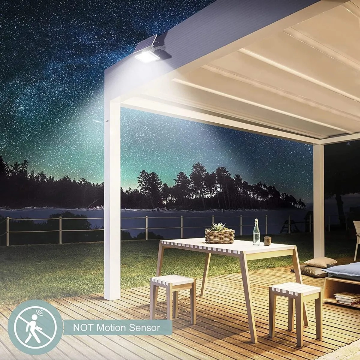 Lampara Solar 48 Led Exterior 5500ma Blanco