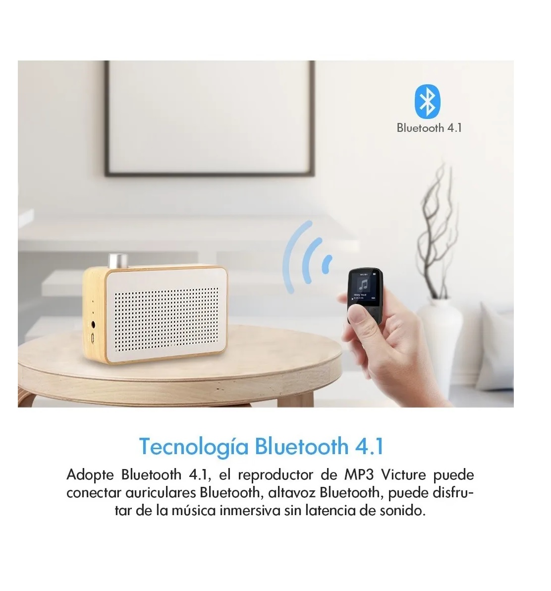 Reproductor De Musica Mp3 Con Bluetooth Deportivo Portatil