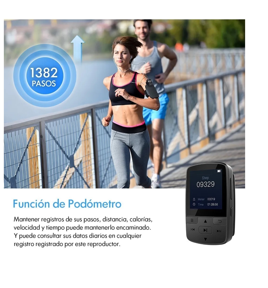 Reproductor De Musica Mp3 Con Bluetooth Deportivo Portatil