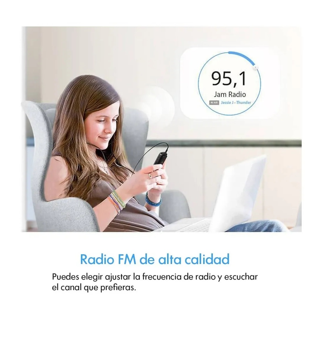 Reproductor De Musica Mp3 Con Bluetooth Deportivo Portatil