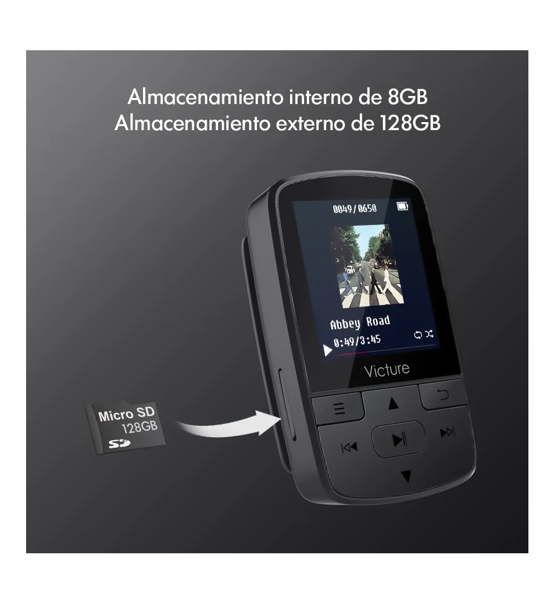 Reproductor De Musica Mp3 Con Bluetooth Deportivo Portatil