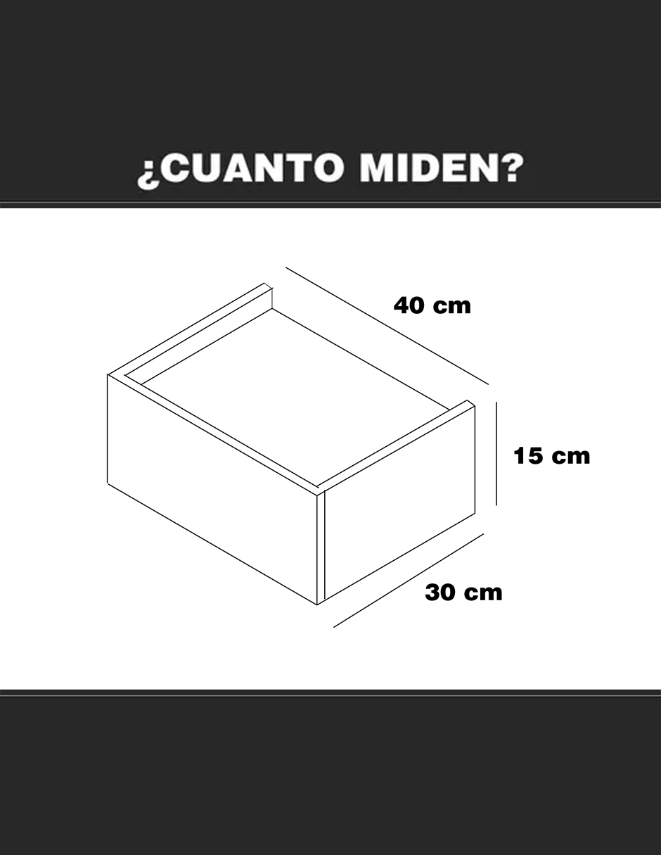 Repisa De Recamara Flotante Mesa De Noche Con Cajón Lombardia