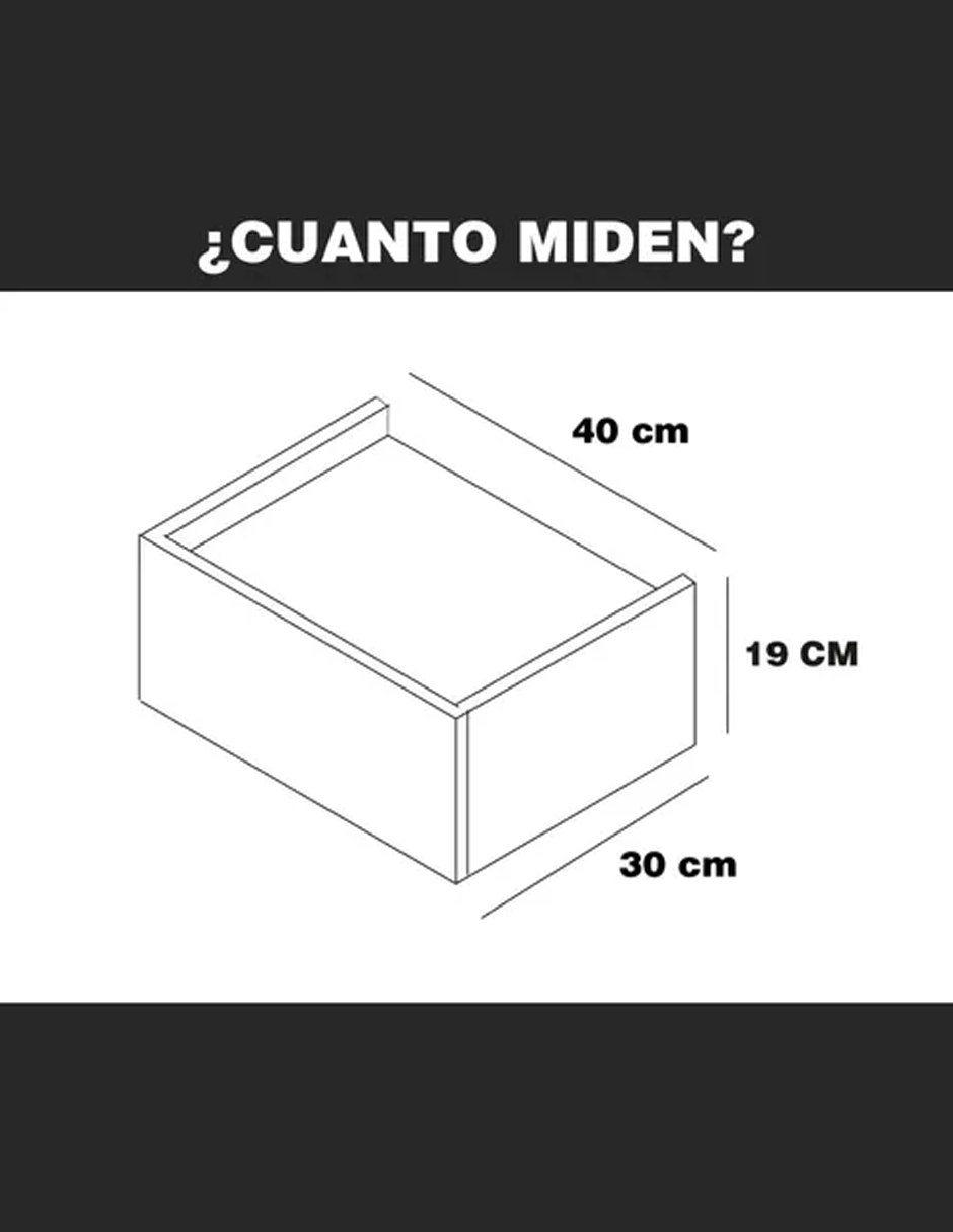 Repisa De Recamara Flotante Mesa De Noche Con Cajón Nogal Terracota