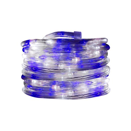 Manguera Decorativa Luz Led Mixta Azul/Blanco Uso Exterior/Interior Cable Recubierto Gel 10 m