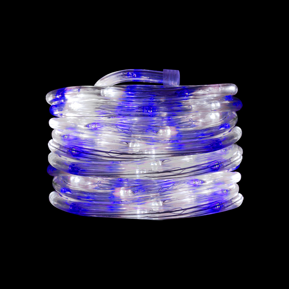 Manguera Decorativa Luz Led Mixta Azul/Blanco Uso Exterior/Interior Cable Recubierto Gel 10 m