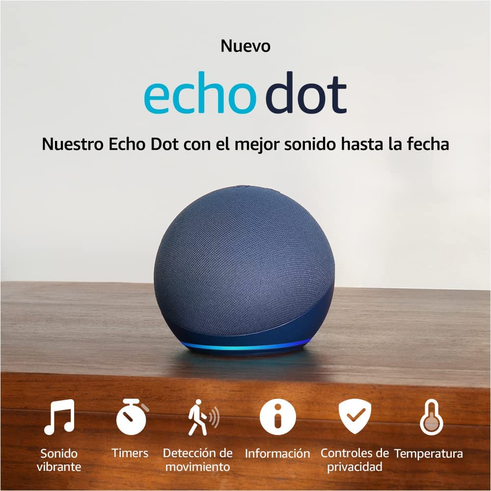 Nuevo Echo Dot 5ta Generación 2022 Bocina Inteligente Con Alexa Azul.