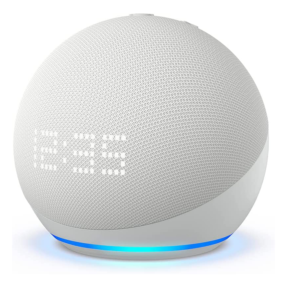 Nuevo Echo Dot Con Reloj Integrado 5ta Generación 2022 Bocina Inteligente Con Alexa Blanco