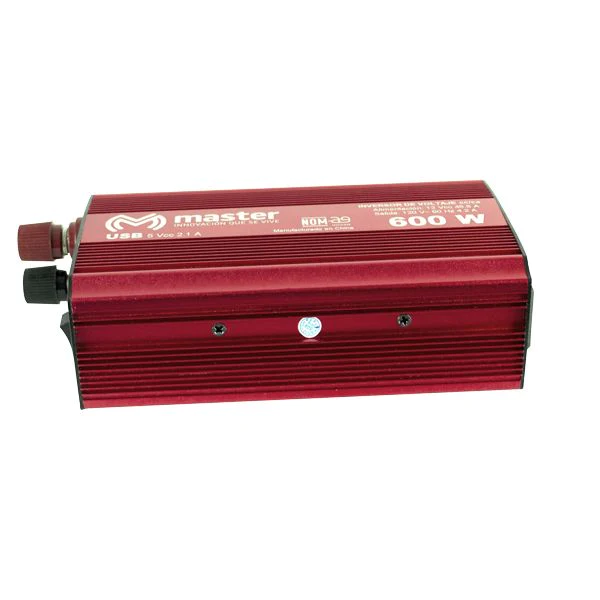 Inversor de Voltaje con 600 Watts de Potencia para Conectar Aparatos Domesticos al Auto con Puerto de Carga USB / Master / EL-INV600W