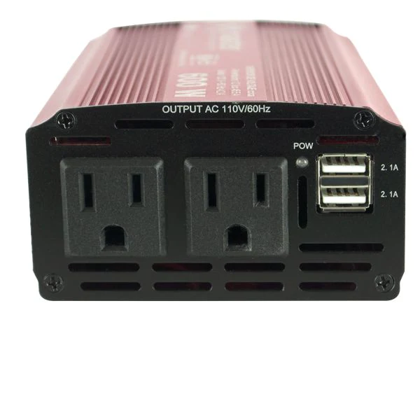 Inversor de Voltaje con 600 Watts de Potencia para Conectar Aparatos Domesticos al Auto con Puerto de Carga USB / Master / EL-INV600W