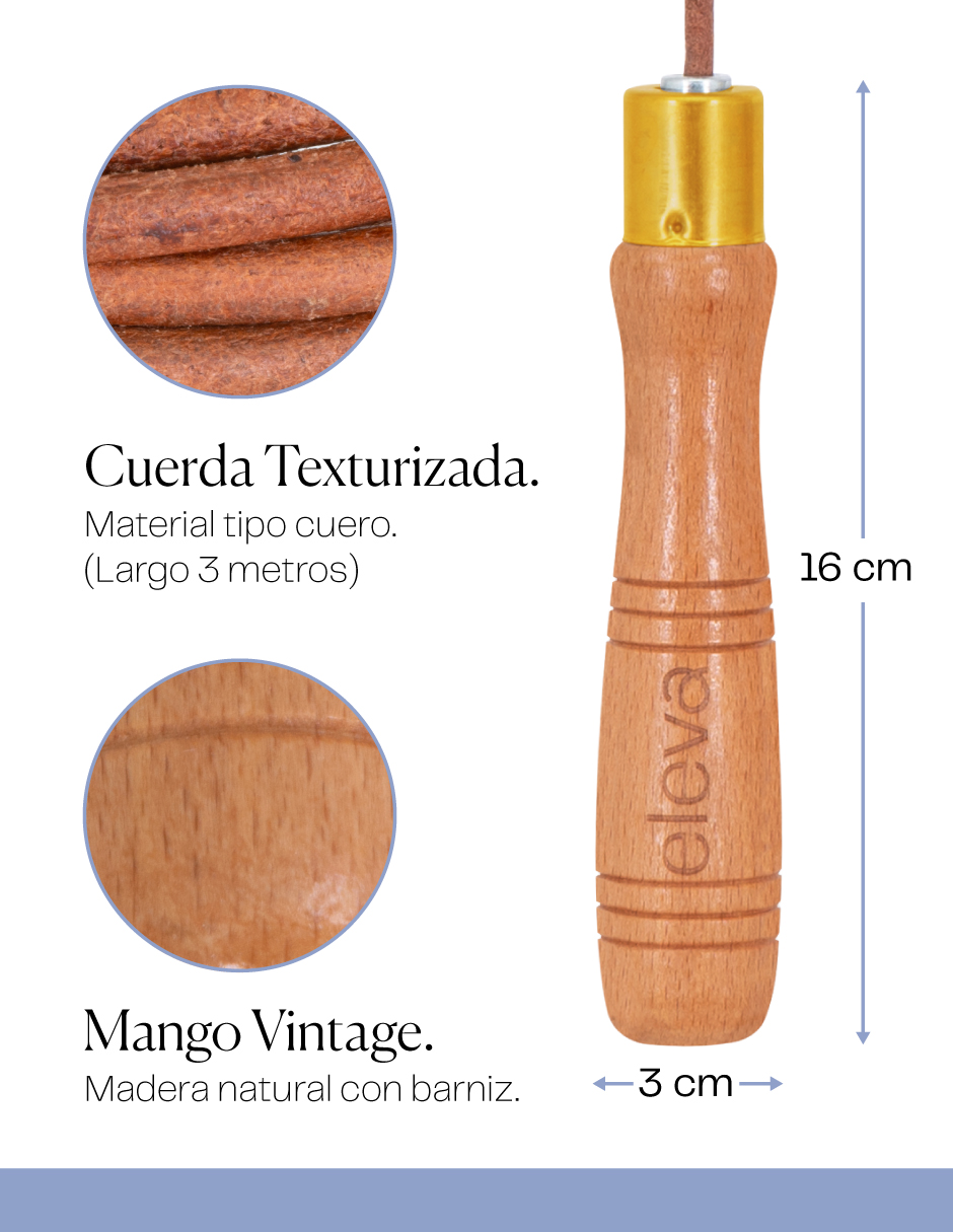 Cuerda Para Saltar Tipo Crossfit 3 M De Cuero Boxeo Eleva