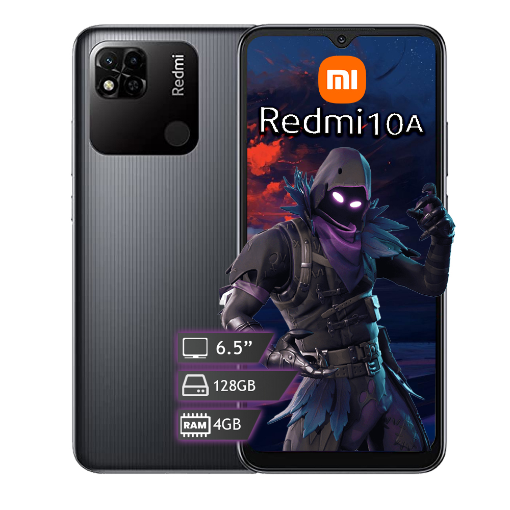 Celular Xiaomi Redmi 10A Dual Sim 4GB - 128GB - Gris Oscuro