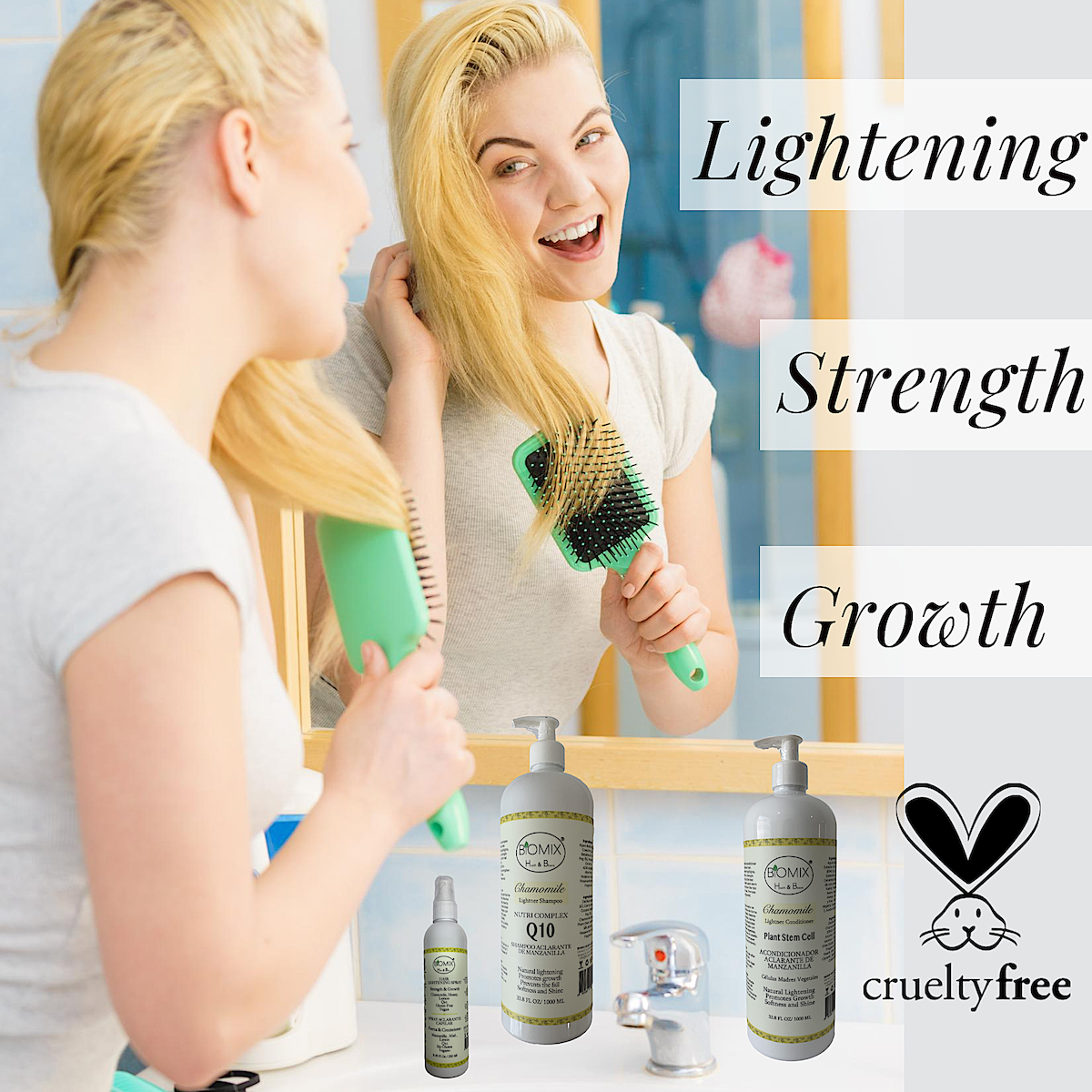 Spray Aclarante Para Cabello Vegano con Manzanilla, Miel, Limón, Argán Y Nutricomplex 250 Ml