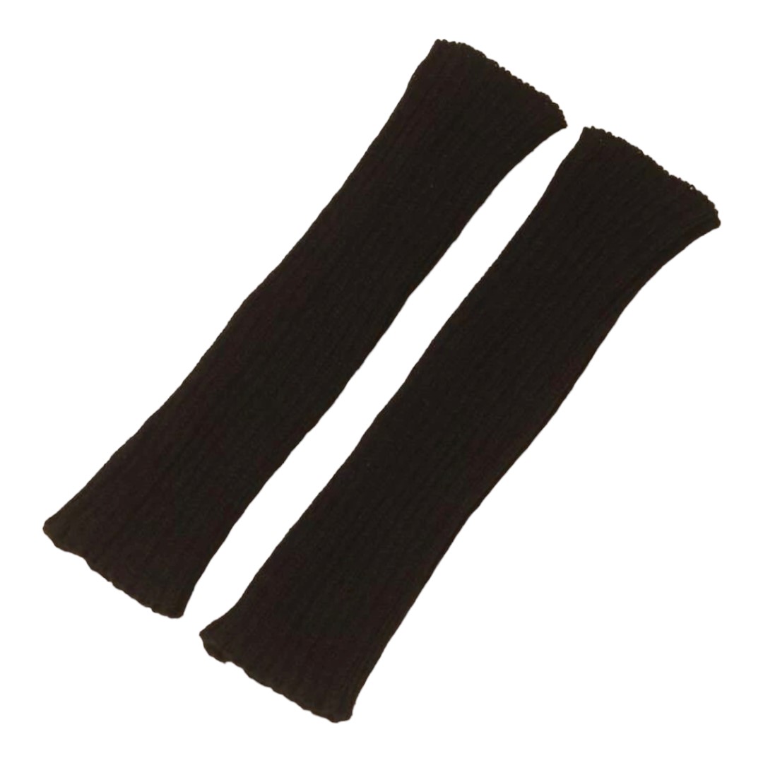 Guantes Invernales Tejido Sin Dedos, Calentador Manos Negros