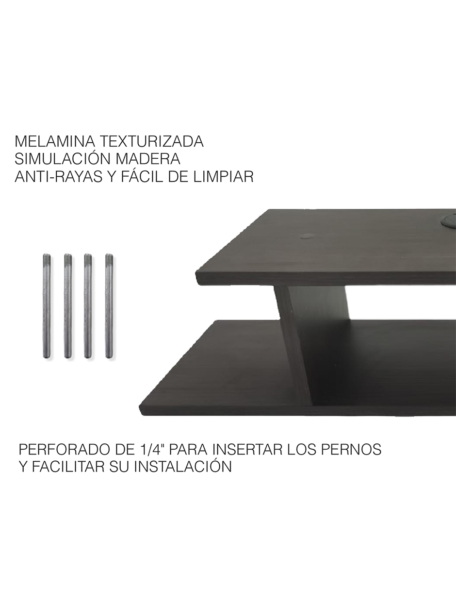 Estante Flotante Moderno para equipos de TV 70 x 20 cm Roble Dakar