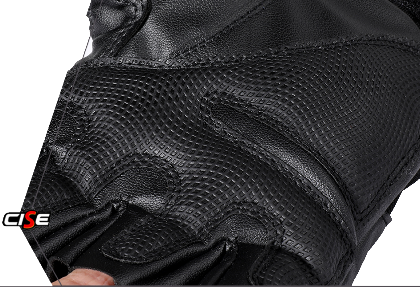 Guantes Medio Dedo para motociclista Piel Con Protecciones