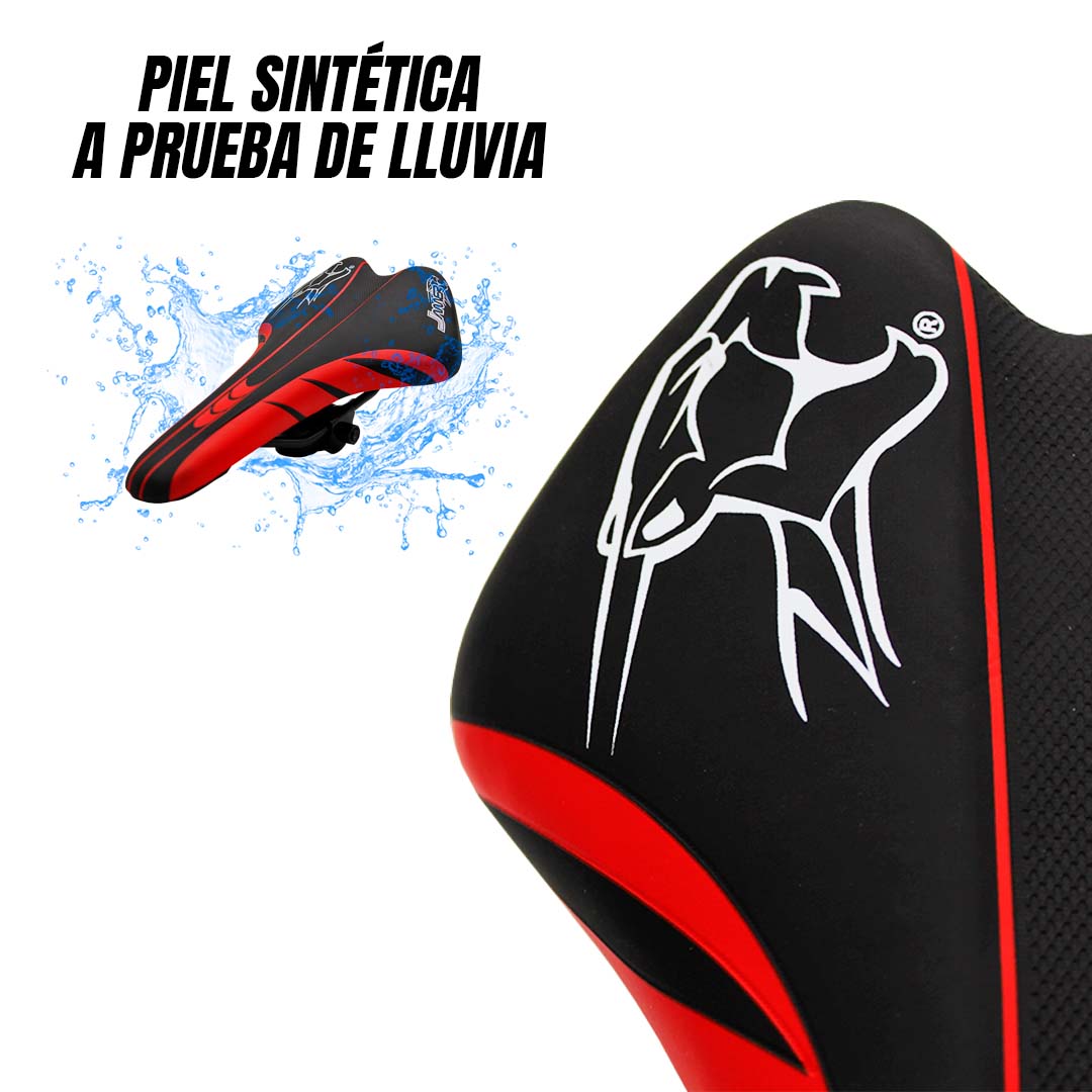 Asiento Bicicleta Mtb Sport Ultra Confortable Rojo