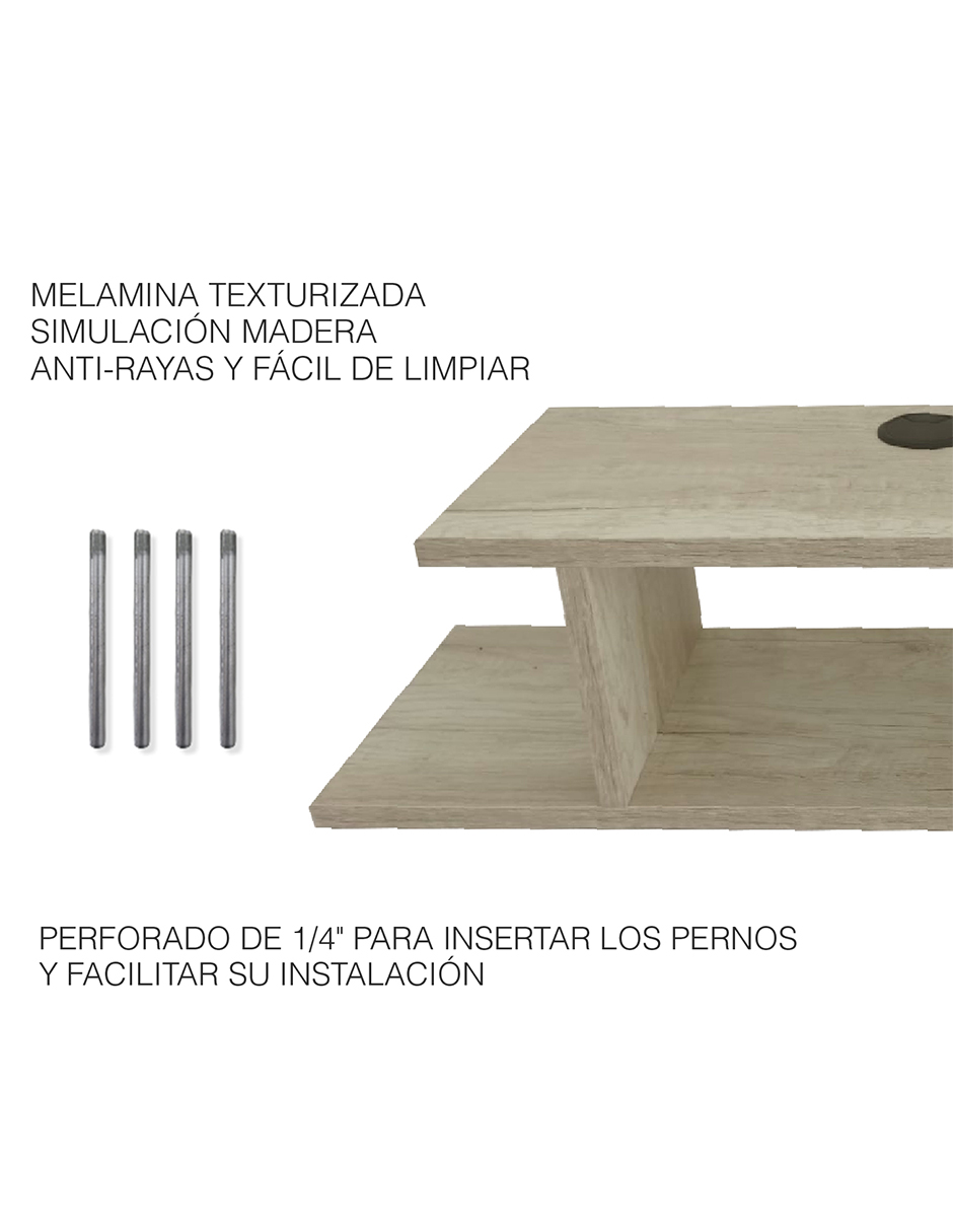 Estante Flotante Moderno para equipos de TV 70 x 20 cm Toscana