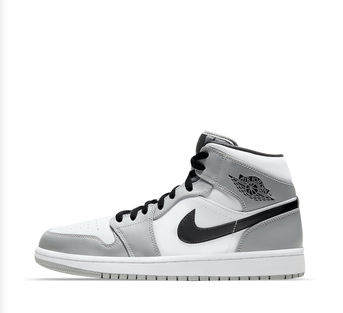 TENIS AIR JORDAN 1 MID LIGHT SMOKE GREY (554724-092)