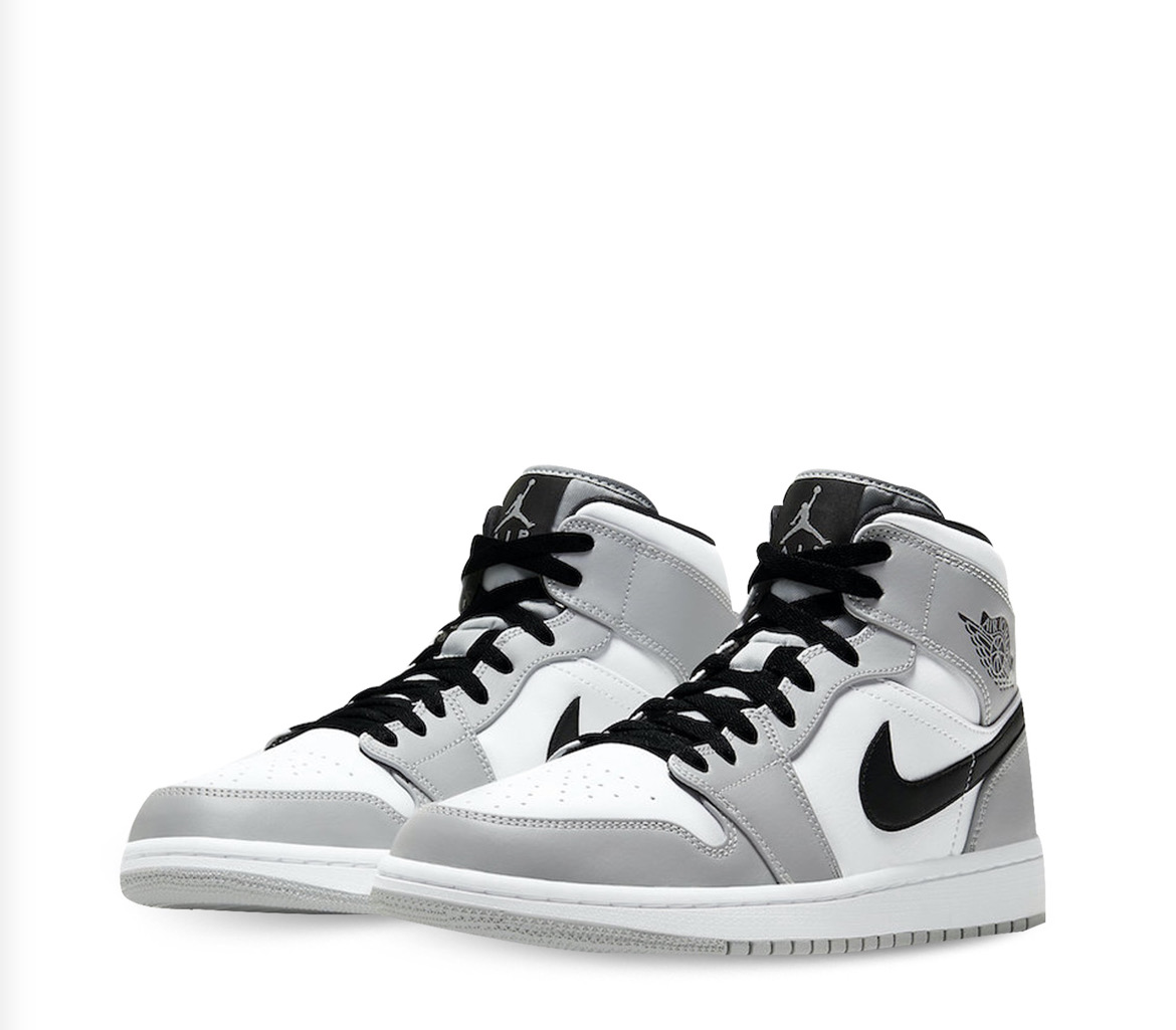 TENIS AIR JORDAN 1 MID LIGHT SMOKE GREY (554724-092)