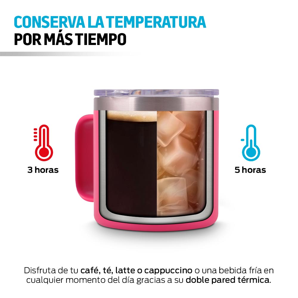 Termo para Café de Acero Inoxidable Taza con Tapa Hermética 400 ml