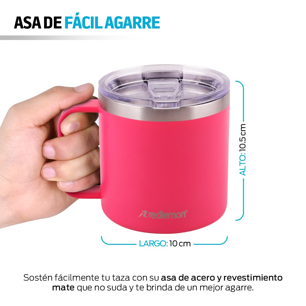 Termo para Café de Acero Inoxidable Taza con Tapa Hermética 400 ml