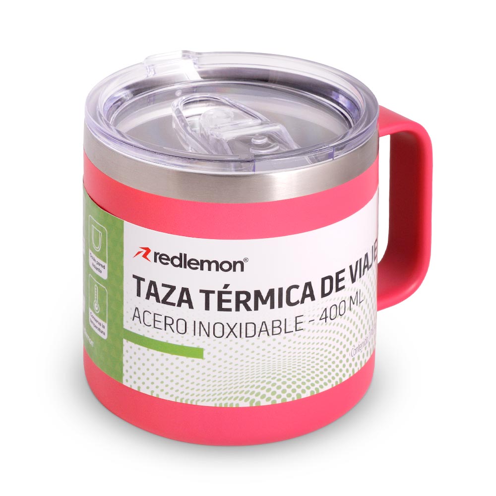 Termo para Café de Acero Inoxidable Taza con Tapa Hermética 400 ml
