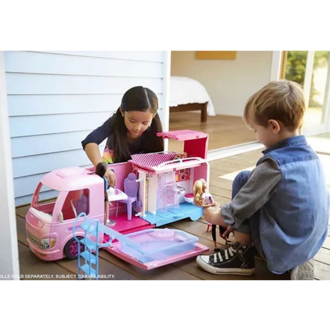 Set De Juego Barbie Estate Cámper De Los Sueños 3 En 1