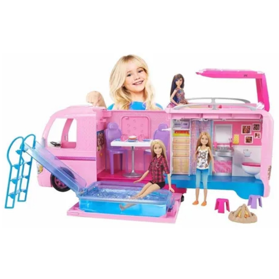 Set De Juego Barbie Estate Cámper De Los Sueños 3 En 1