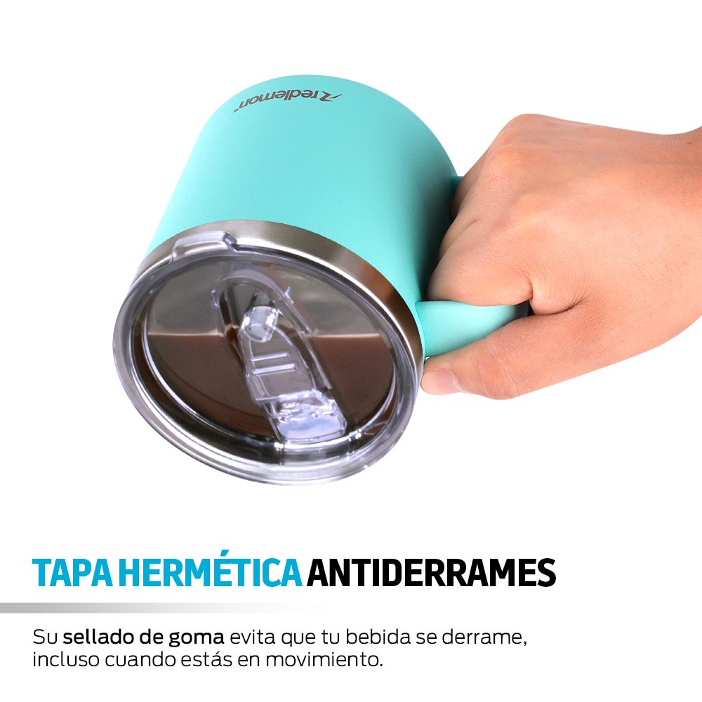 Termo para Café de Acero Inoxidable Taza con Tapa Hermética 400 ml