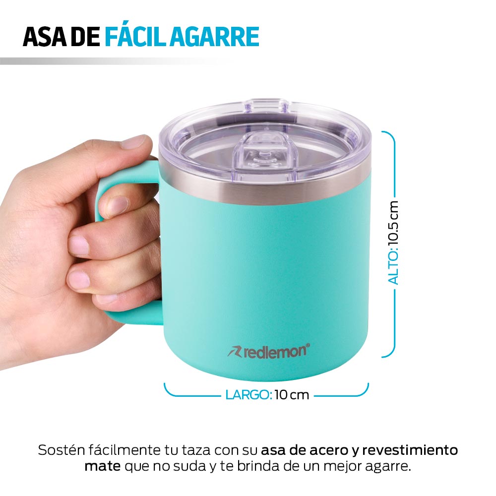 Termo para Café de Acero Inoxidable Taza con Tapa Hermética 400 ml