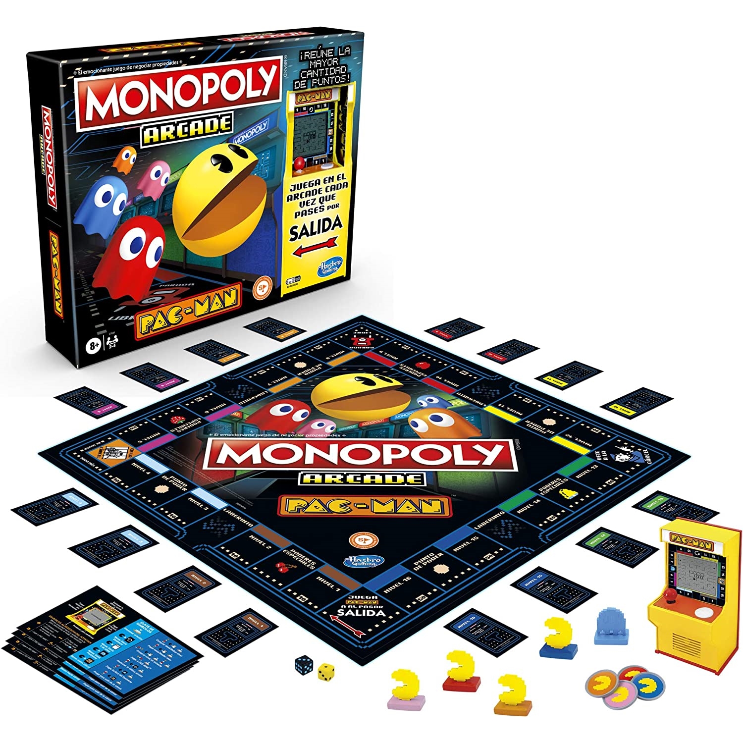 Monopoly Arcade Pac-man Juego de Mesa E7030 Hasbro