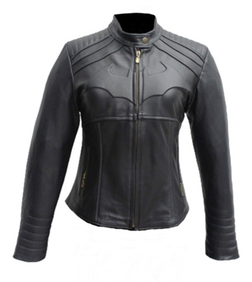 Chamarra Dama de Cuero Autentico Batman Original  Incluye de Regalo un Llavero Monedero de piel