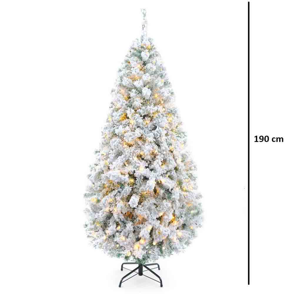 Arbol de Navidad Artificial Nevado con luces LED integradas Alto 1.90 m Toronto Kyuden Home