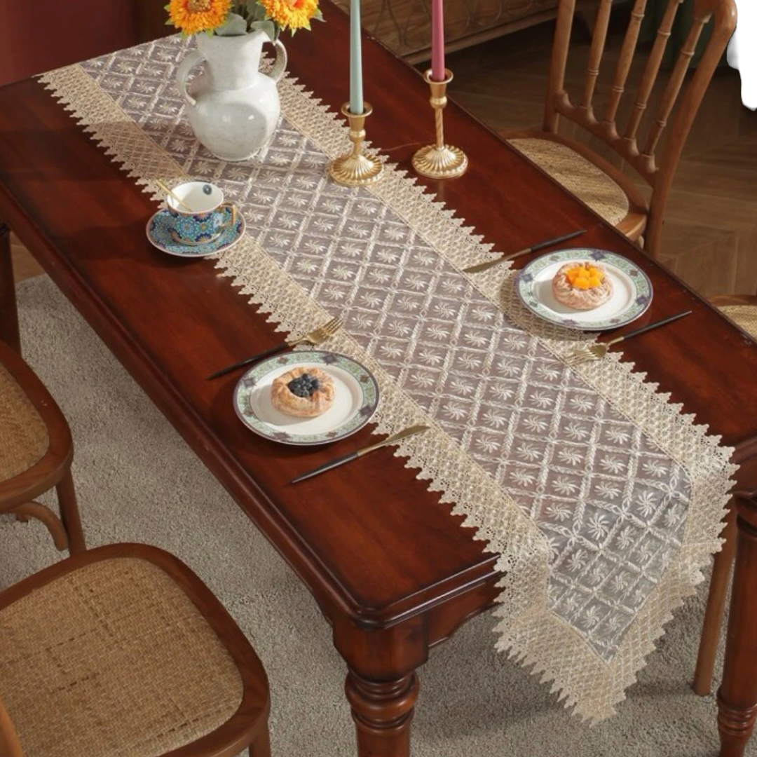 Camino De Mesa Corredor Mantel Diseño Bordado 40 X 1.80