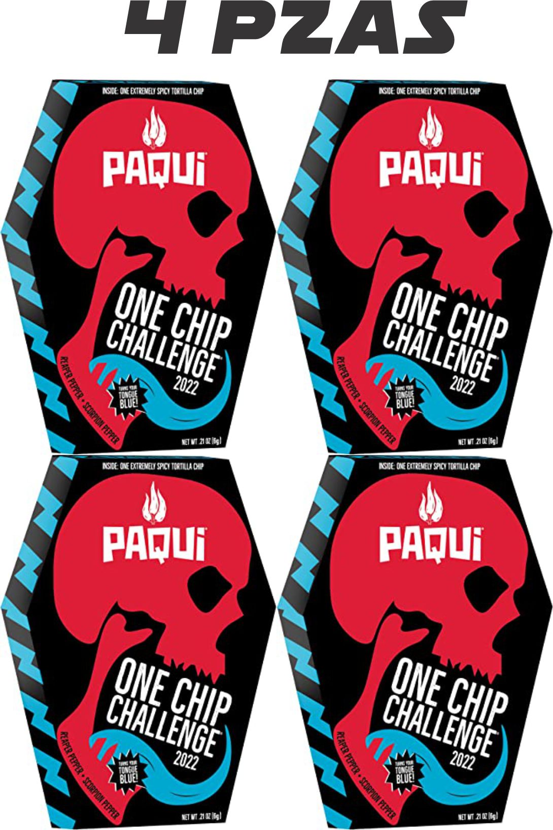 PAQUI ONE CHIP CHALLENGE 4 PZAS