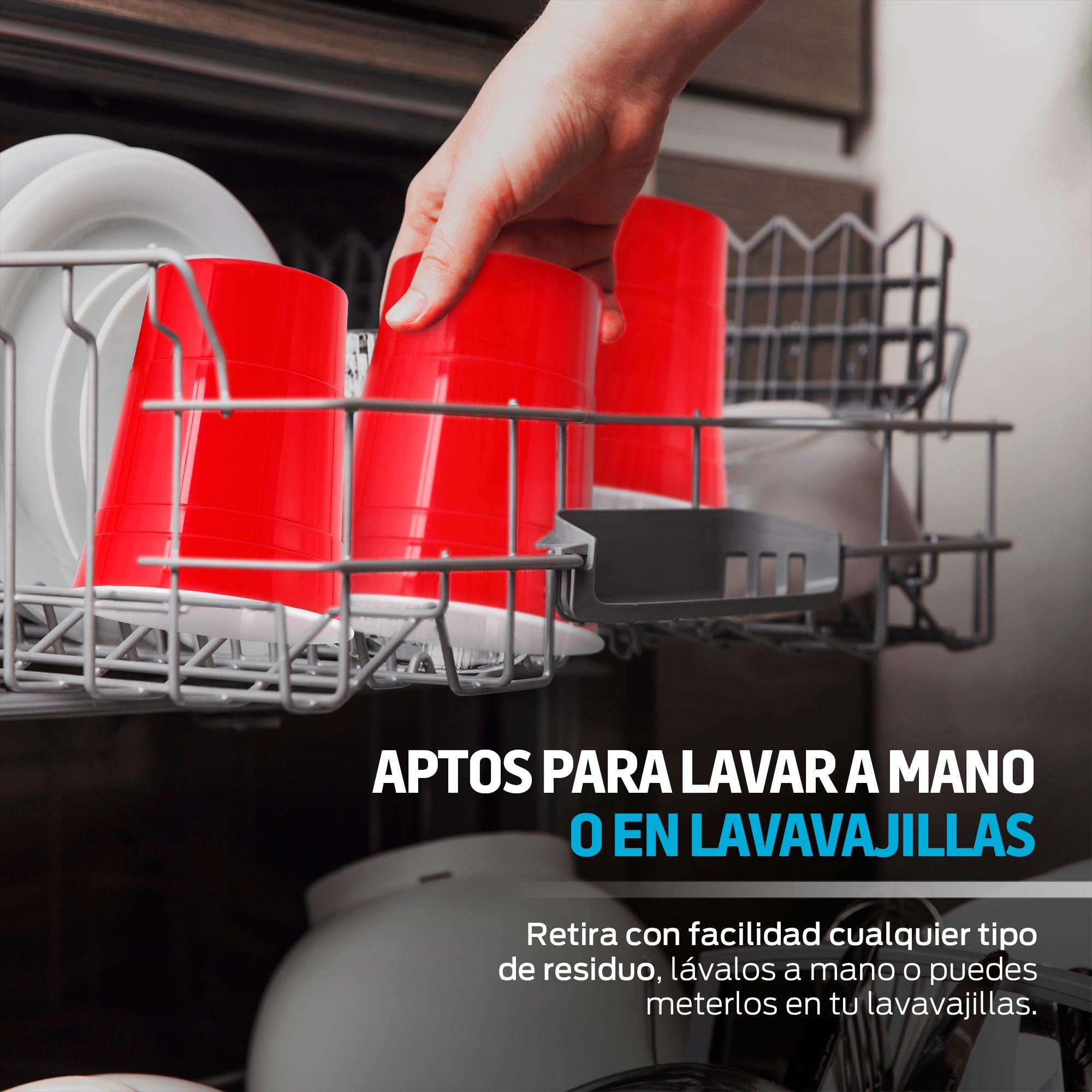 Vasos de Plástico Rígido Reutilizables Vaso Fiesta 10 Piezas 500 ml