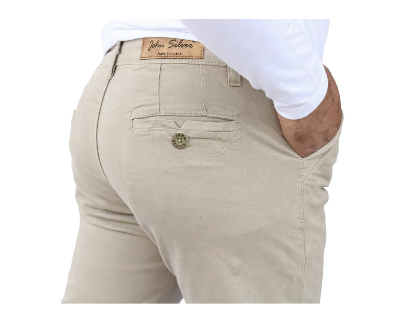 Bermuda Short de Gabardina Stretch para Hombre John Silver