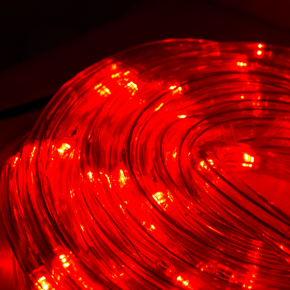 Manguera de Luces Led Decorativa Luz Led Rojo Uso Exterior/Interior Cable Recubierto Gel 10 m