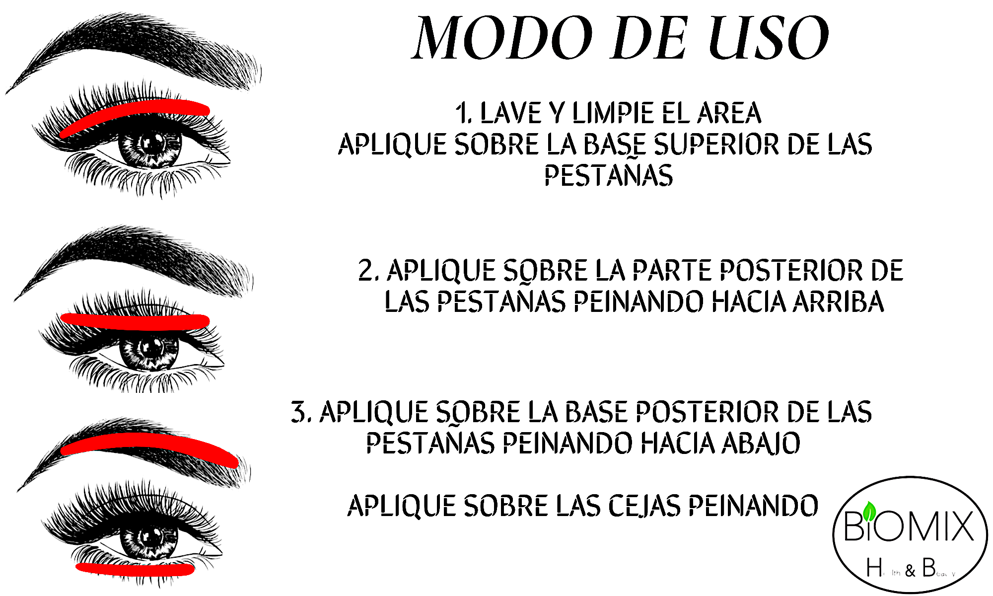 Suero Multibeneficios para Crecimiento De Pestañas Y Cejas 20 ML Biotina, Olivo, Argán, Ricino, Vitamina E