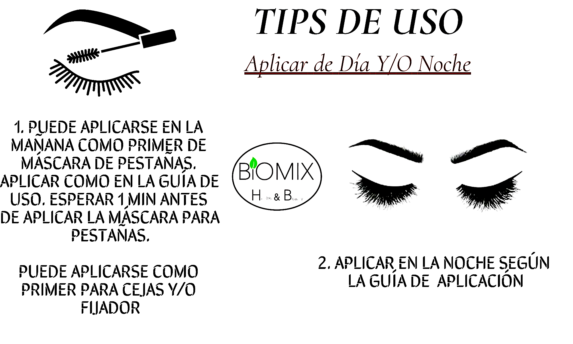 Suero Multibeneficios para Crecimiento De Pestañas Y Cejas 20 ML Biotina, Olivo, Argán, Ricino, Vitamina E