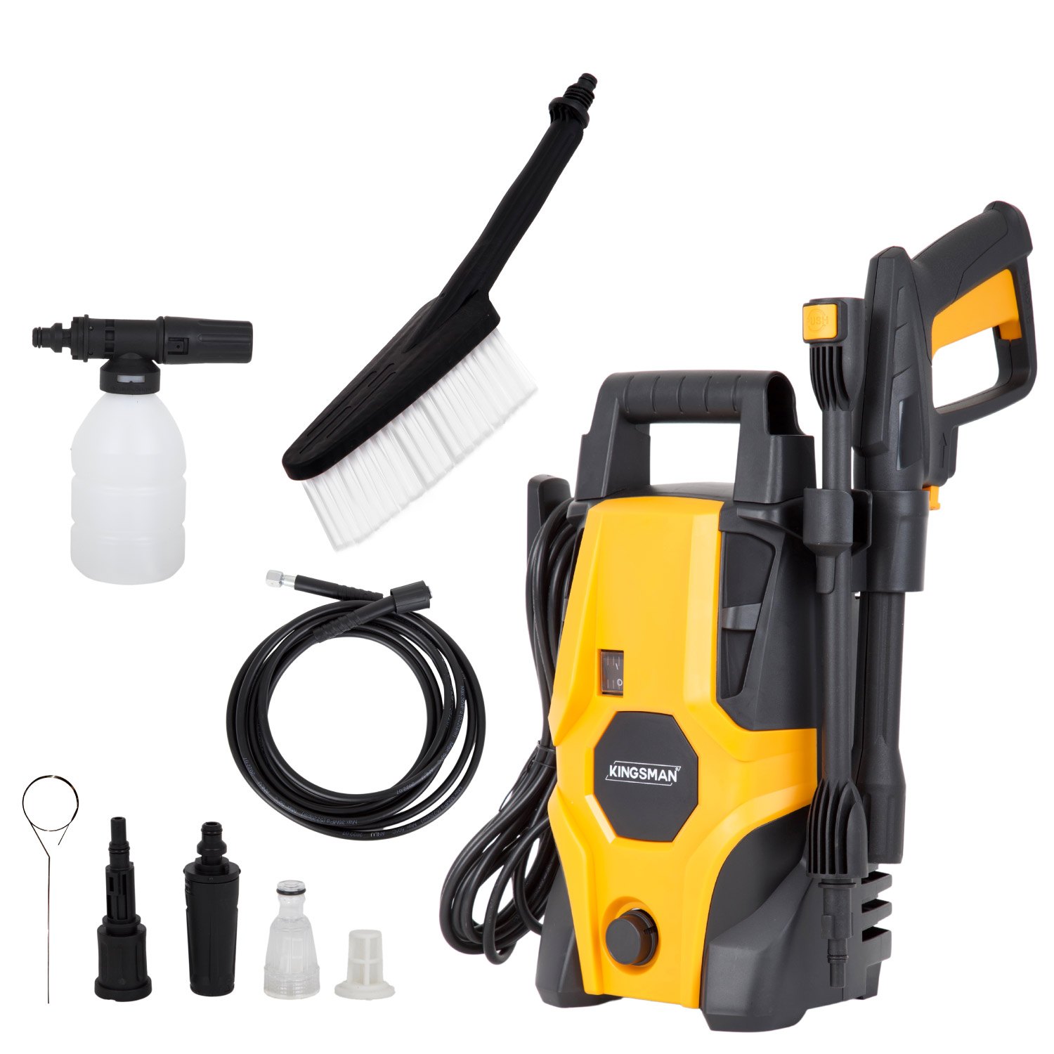 Hidrolavadora Eléctrica Portatil 2000 Psi 1600w + Accesorios 