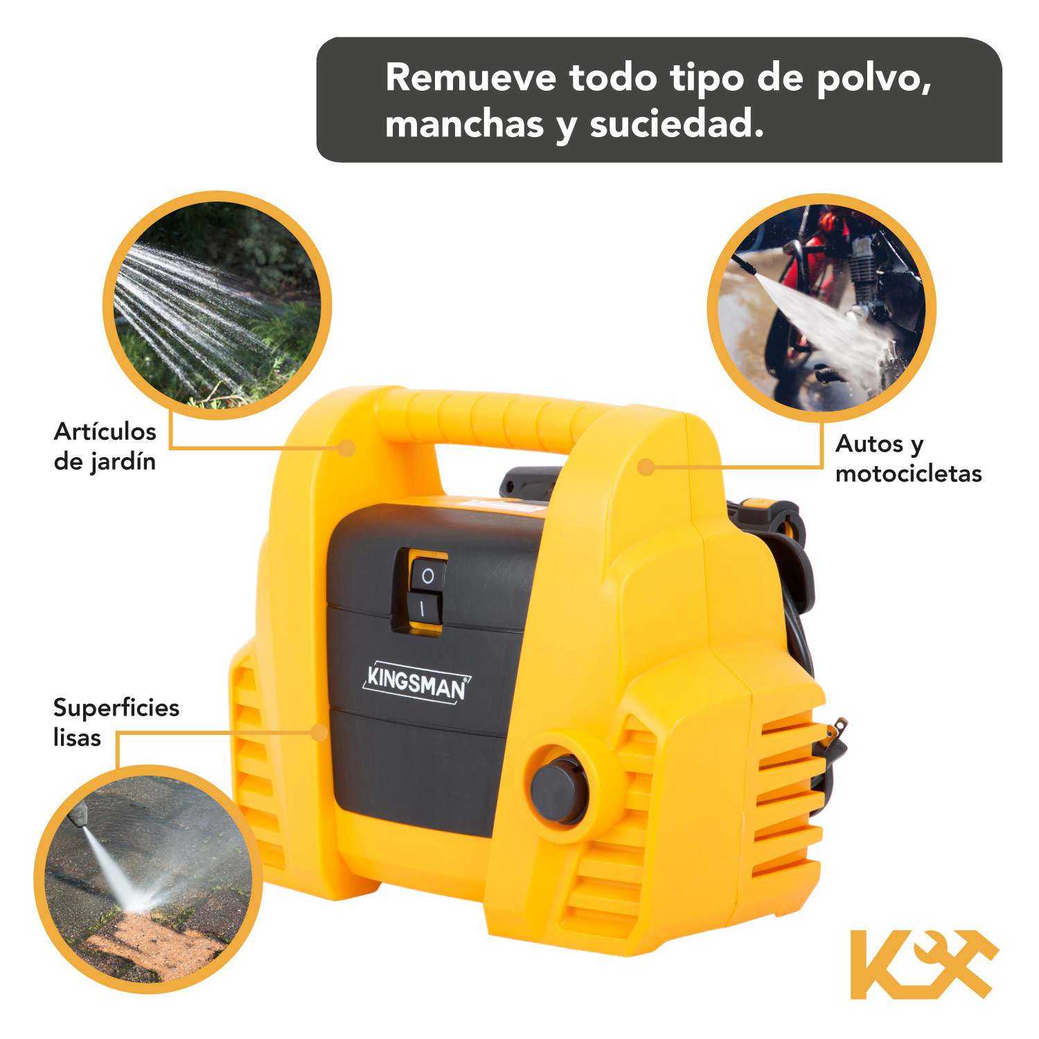 Hidrolavadora 1400 W HIDROKING1500C Kingsman