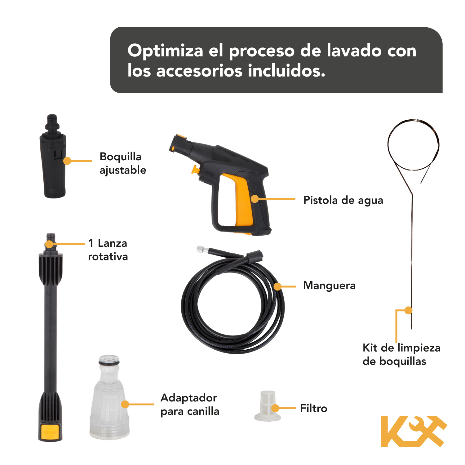 Hidrolavadora 1400 W HIDROKING1500C Kingsman