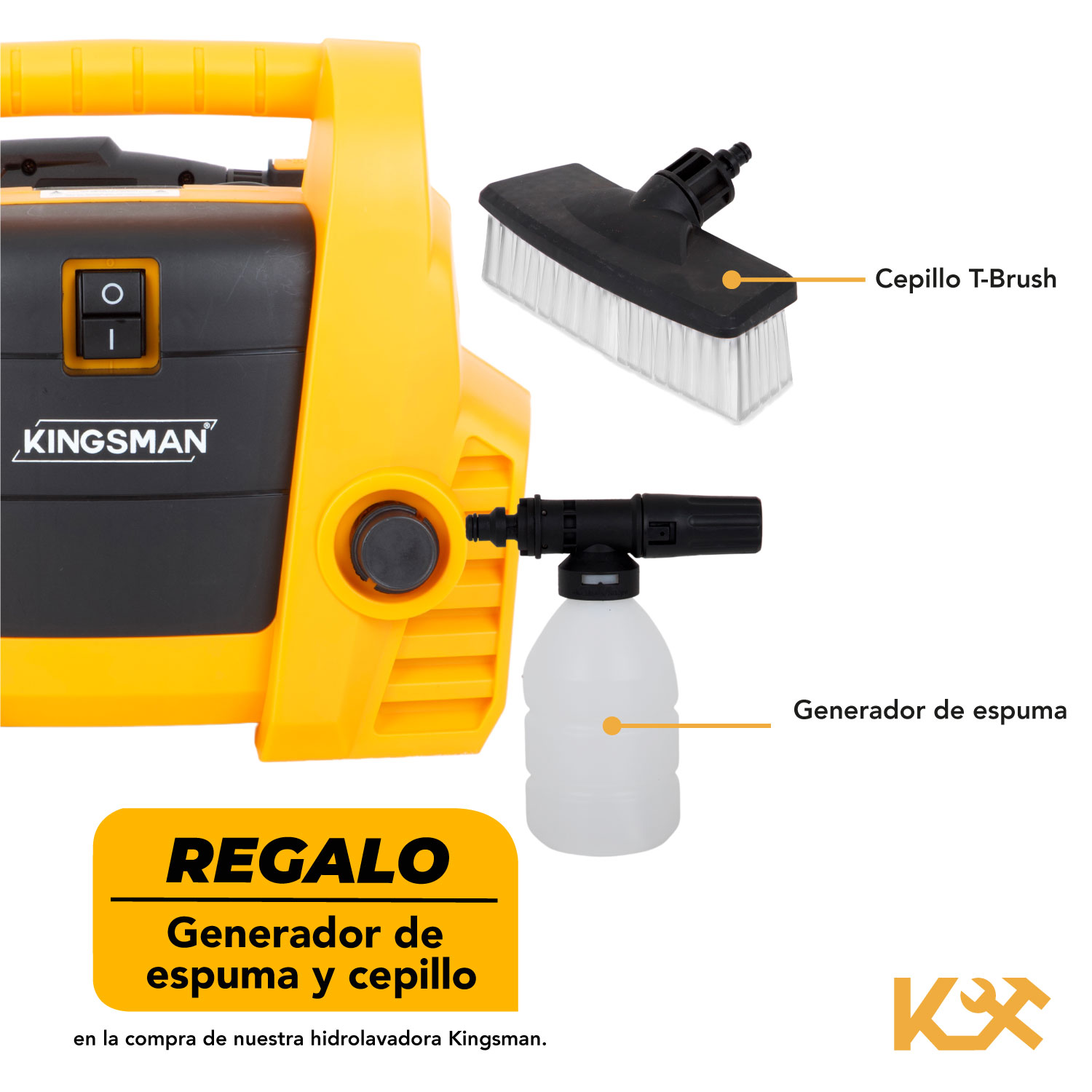 Hidrolavadora 1400 W HIDROKING1500C Kingsman
