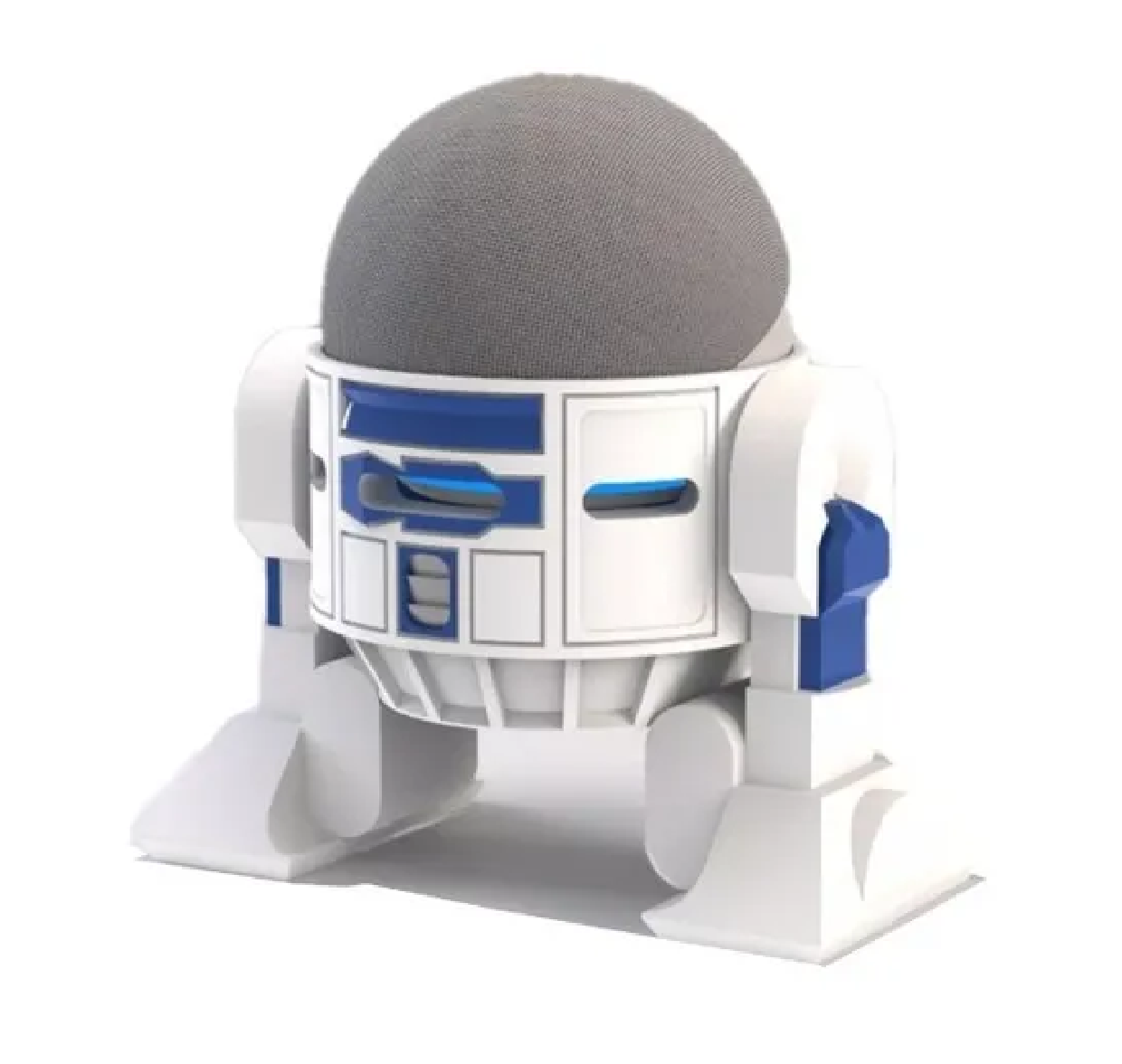 Soporte Alexa Echo Dot 4 Ta Gen Tipo R2d2 Star Wars Blanco